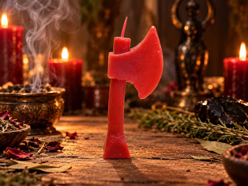 Vela Hacha Roja